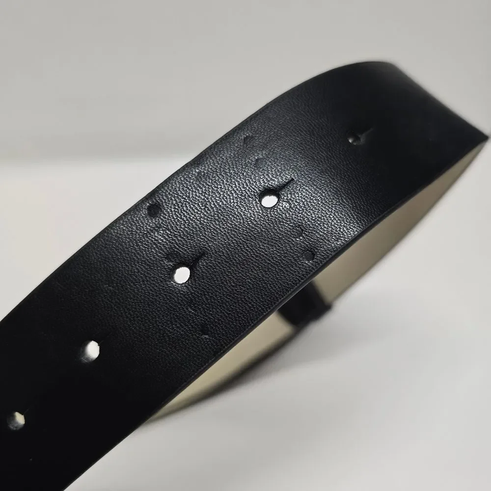 Chico's Black Embellished Boho Belt Rhinestones Buckle Size S/M Adjustable NWT